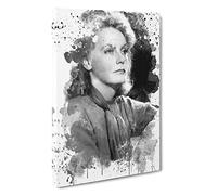 Greta Garbo V3 Canvas Print | Gallery Wrapped 30mm Frame Wall Art | 30x20 inches | Ready to Hang | Modern Picture | Living Room Bedroom Lounge Office