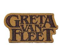 Greta Van Fleet Woven Logo Iron On Patch (One Size) (Brown)