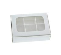 GRETEL BAKING Treat Boxes - 20 ct 5 x 3.5 x 1.57 in Bakery Boxes with Windows and Dividers for Candy, Cookies, Cupcakes, or Bakery Desserts - Chocolate, Treats, and Baked Goods Packaging for Gifting