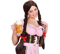 Gretel Long Plaits - Brown Wig for Hair Accessory Fancy Dress