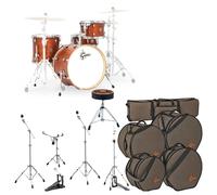 Gretsch Catalina Club Classic 20 4pc Including Hardware & Bags Satin Walnut Glaze