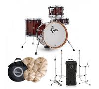Gretsch Catalina Jazz 4pc DW 6000 Hardware & Istanbul Xist Cymbal Pack Antique Burst