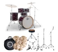 Gretsch Catalina Maple 22 5pc With Istanbul Xist Cymbals Hardware & Throne Purple Gloss