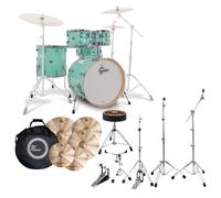 Gretsch Catalina Maple 22 5pc With Istanbul Xist Cymbals Hardware & Throne Seaform Green