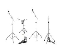 Gretsch Hardware Explorer GR-G2Pack - complete 5-piece drum hardware set - 2x boom cymbal stands - snare stand - hi-hat stand - single pedal - lightweight and stable