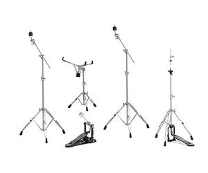 Gretsch Hardware Explorer GR-G2Pack - complete 5-piece drum hardware set - 2x boom cymbal stands - snare stand - hi-hat stand - single pedal - lightweight and stable