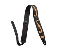 Gretsch Leather F Guitar Strap - Black/Tan