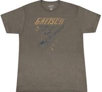 GRETSCH Lightning Bolt T-Shirt, Brown, S
