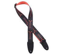Gretsch Wing Logo Pattern Strap - Black & Orange