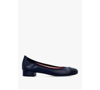 Gretschen Navy Leather Patent Toe Cap Ballerina Pumps - Nvl / 35