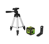 Grettz G2D Mini Green Beam Laser Level with Tripod - Self-Levelling, Up to 30 m Range, 4 Brightness Levels, IP54 Waterproof Compact AA Battery Operated Kit for DIY, Home & Professional Use