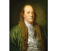 Greuze Portrait Benjamin Franklin American Painting Art Print Canvas Premium Wall Decor Poster Mural