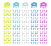 Grevosea 100 Pcs Bobbin Clips, Colorful Bobbin Holders for Sewing Thread Holder Fabric Clips for Sewing and Quilting Supplies Thread Spool Organizing Tool Accessories