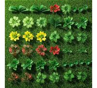 Grevosea 100 Pcs Miniature Plants, Mini Model Trees Plastic Miniature Flowers Artificial Plants for DIY Crafts Garden Scenery Railway Sand Architecture Building Diorama Supplies