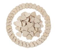 Grevosea 150 Pcs Unfinished Wooden Hearts for Crafts, 1" Wood Hearts Wooden Craft Shapes Wood Cutouts Pieces for Wedding Guest Book Valentine's Day Birthday Party Decoration DIY Ornaments