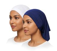 Grevosea 2 Pcs Hijab Undercaps for Women, Non-Slip Inner Hijab Caps Comfortable and Adjustable for Turban Tube Neck Cover