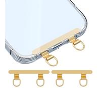 Grevosea 2 Pieces Phone Tether Tab, 360° Rotatable Cell Phone Lanyard Patch Ultra-Thin Universal Anti-Scratch Double Buckle Rotatable Lanyard Pad for Full Coverage Cases