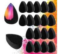 Grevosea 20 Pcs Face Paint Sponges, Black Petal High Density Face Painting Sponges Professional Paint Sponge Painting Supplies for Art Work Halloween Makeup Body Paint