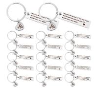 Grevosea 20 Pieces Thank You Gift Thank You Keyring May You Be Proud of the Work You Do Keychain Appreciation Gifts Thank You Teacher Gifts Leaving Gifts for Colleague Employee Nurse (Silver)