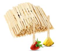 Grevosea 200 Pcs Mini Bamboo Forks, Bamboo Appetizer Forks, 3.5" Bamboo Fork Cocktail Forks Appetizer Forks for Charcuterie, Mini Forks for Appetizer Cocktail Fruit Pastry Dessert