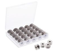 Grevosea 25PCS Bobbins, Sewing Machine Metal Bobbins with Storage Box for Craft Sewing Universal Bobbins Compatible for Brother Janome Singer Bernina Toyata Anime Kenmore Elna Most Sewing Machines