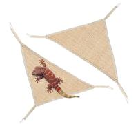 Grevosea 2Pcs Bearded Dragon Lizard Hammock, Breathable Mesh Reptile Lounger Reptile Hammock for Lizard Axolotls Anoles Geckos Snakes Chameleon Black