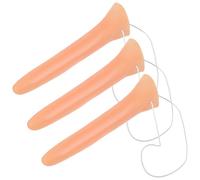 Grevosea 3 Pcs Fake Long Nose, Witch Nose Halloween Costume Accessories Fake Long Latex Pinocchio Noses for Halloween Cosplay Party