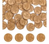 Grevosea 30 Gold Envelope Seals - Olive Branch Embossed Wax Seal Stickers for Vintage Wedding Invitations, Birthday & Christmas Parties