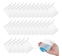 Grevosea 30 Pcs Mesh Soap Bag, Exfoliating Mesh Soap Saver Pouch Bag, Foaming Net Soaps Sack with Drawstring Body Facial Cleaning Tool for Bath Shower White