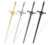 Grevosea 4 Pack Letter Openers, Stainless Steel Envelope Opener Slitter with Ergonomic Handle Vintage Decorative Letter Opener Home and Office Mail Opener Tool Supplies (4 Colors)