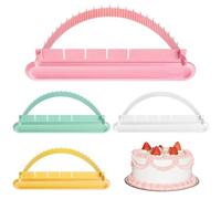 Grevosea 4 Pcs Cake Arch Guide Tool, Adjustable Cake Arc Ruler Cake Decorating Tools Controlling the Size and Position of the Arc, Fondant Tools Suitable for Beginners and Bakers