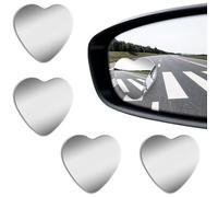 Grevosea 4 Pcs Heart Shaped Blind Spot Mirrors Side Mirror Blindspot Wide Angle Adjustable Blindspot Mirror for Car SUV and Trucks Automotive Exterior Accessories