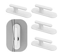 Grevosea 4-Piece Blind Cord Winder Safety Hooks & Holder Adhesive Wall Hooks for Home Office Window Blinds Curtains Sun Shades Ropes White