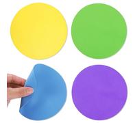 Grevosea 4Pcs Rubber Jar Opener Grippers, Jar Opener Gripper Pad Rubber Grippers for Opening Jars Multi-Function Kitchen Gadgets Anti-Slip Coasters Bottle Lid Opener for Seniors Weak Hands (Circle)