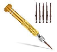Grevosea 5-in-1 Mini Screwdriver Set, Multifunctional Tiny Screwdriver Slotted and Phillips Professional Precision Sunglasses Screwdriver for Eyeglass Sunglass Watch Jewelry Computer Repair Tool Kit