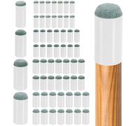 Grevosea 60 Pcs Slip on Pool Cue Tips, Billiard Stick Cue Tips Replacement Kit, Sizes Upgrade Pool Stick Tip for Snooker and Billiard Cues Fast-Fix Solution for Tip Replacement (9/10/12/13mm)