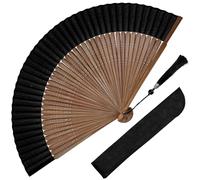 Grevosea Folding Hand Fan, Hand Fans For Women Foldable Nylon-Cloth Bamboo Vintage Retro Chines/Spanish Foldable Fan For Wedding Party Favor Performance Dance Home Decorations Festival Gift