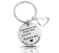 Grevosea Inspirational Keyring Gifts, Inspirational Keychain Sometimes You Forget You Are Awesome So This is Your Reminder Inspirational Gifts for Women Leaving Gifts Teaching Assistant Gift