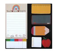 Grevosea Teacher Gifts for Women, 240 Sheets Cute Sticky Notes Self-Stick Animal Divider Tabs Bundle Writing Memo Pads Funny Notepads for Sloth Lovers Office School Teacher Supplies (Teacher)