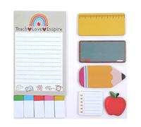 Grevosea Teacher Sticky Notes, 440 Sheets Cute Sticky Notes Set Funny Notepads Self-Stick Animal Divider Tabs Bundle Writing Memo Pads Teacher Gifts for Women Home Office School Supplies