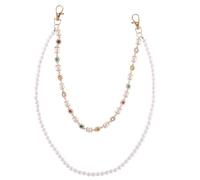 Grevosea Wallet Chain for Women, Layered Pants Chain Rhinestone Flower Pearl Jean Chains for Men Clothing Goth Accessories Punk Jewelry