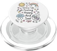 Grew Up Feeling Happy And Sad Childhood Moods Doodle Collage PopSockets PopGrip for MagSafe