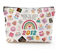 Grewgty Birthday Makeup Bag, White, 13th