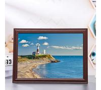 Grewod A5 5.8x8.3 Picture Frames Family, Walnut, MDF, Rectangle, Horizontal and Vertical Photo Frame for Wall or Table Top Display