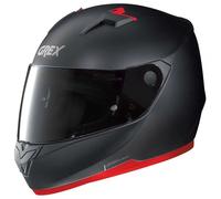 Grex G6.2 K-Sport Motorcycle Helmet 010 Flat Black Red + Free Dark Visor