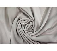 Grey - 1/4 Metre | Plain Soft Crepe Fabric **Free UK Post** Premium Lightweight Light Gray Crepe Dressmaking Material, Blouses, Skirts, Summer Dress 150cm Width