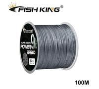 (grey, 1.5-0.2mm-30lb) Fishing King 100M 9X Strands Braided Fishing Line Multifilament Pe Line Braided Fishing Line