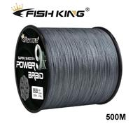 (grey, 1.5-0.2mm-30lb) Fishing King 500M 9X Strand Braided Fishing Line Multifilament 100% PE Line Braided Fishing Line