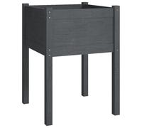 vidaXL Garden Planter Grey 50x50x70 cm Solid Pinewood
