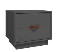(Grey, 1) vidaXL 1/2x Solid Wood Pine Bedside Cabinet End Accent Table Multi Colours